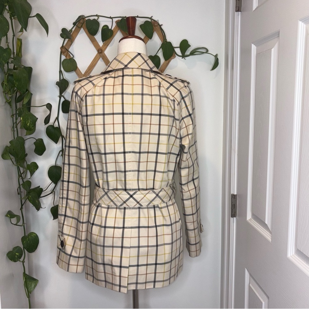 COACH Tattersall Short Trench Coat - Picture 6 of 10